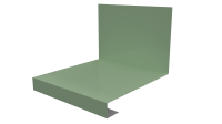 Планка примыкания нижняя к трубе фальц 140x200 мм, 6019 бело-зеленый глянцевый