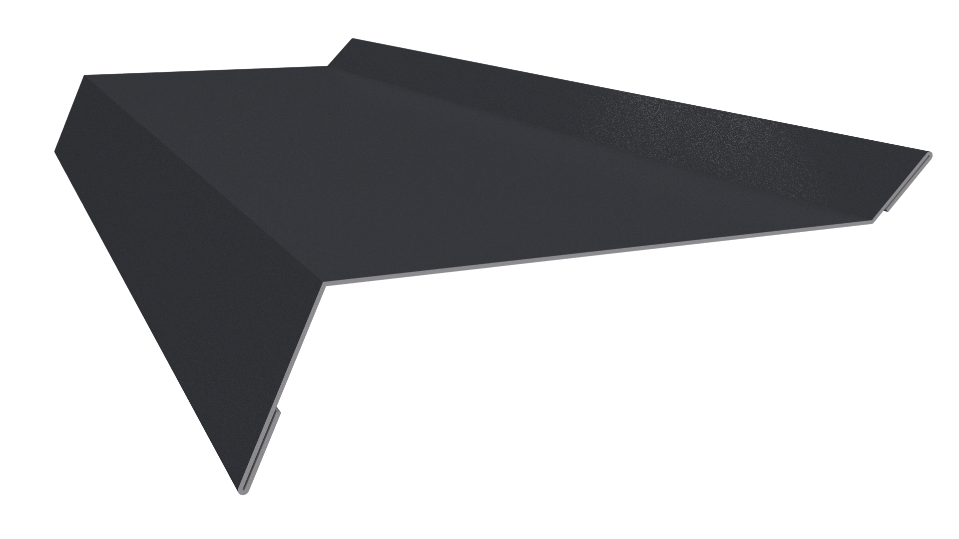 Планка примыкания в штробу 20x60x10 мм, 7024 графитовый серый глянцевый