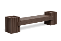 Экоскамья прямая без спинки с кашпо Tabula Combi