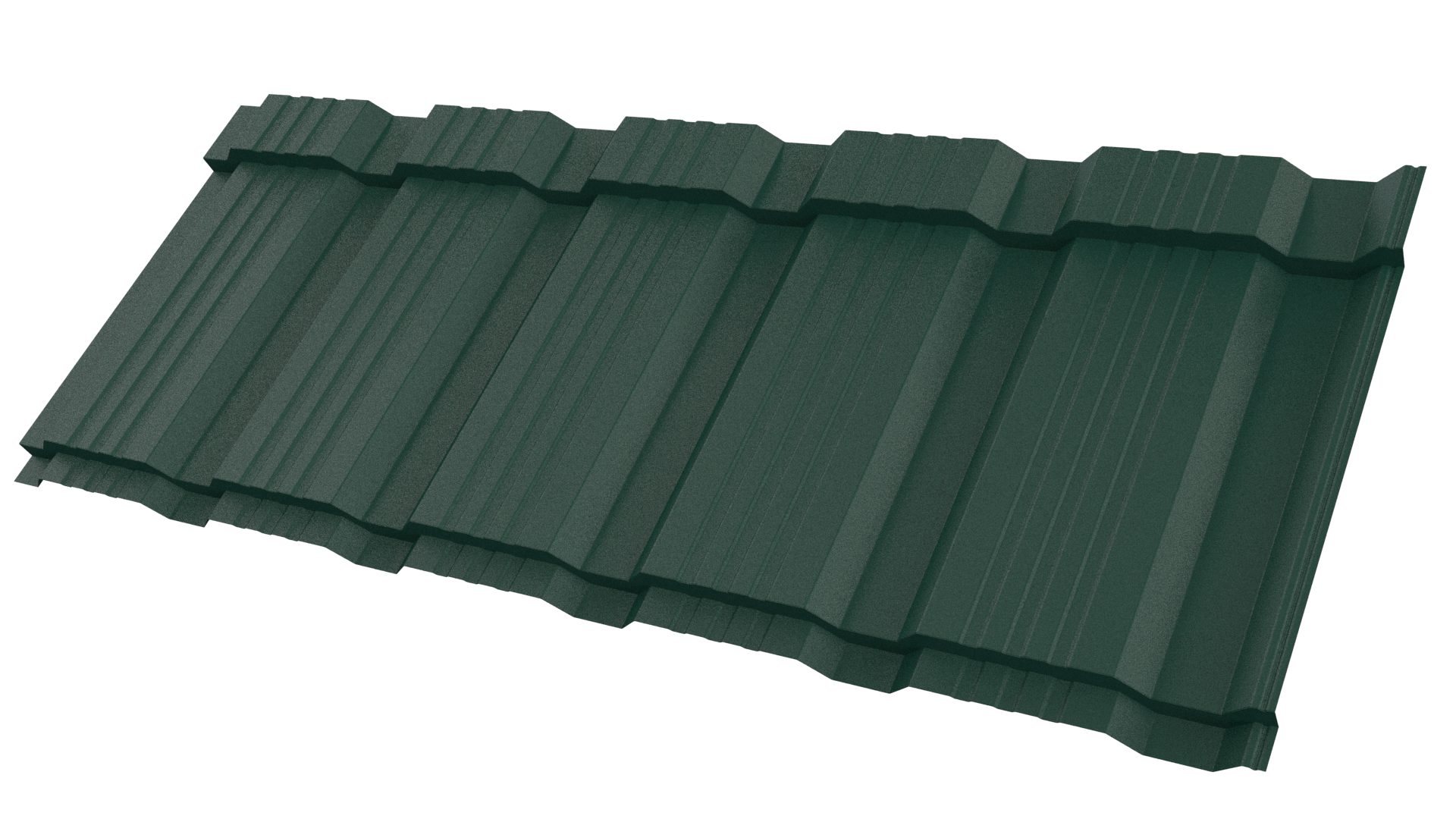 Металлочерепица Каскад 1195/1130x0,5 мм, 6005 зеленый мох матовый