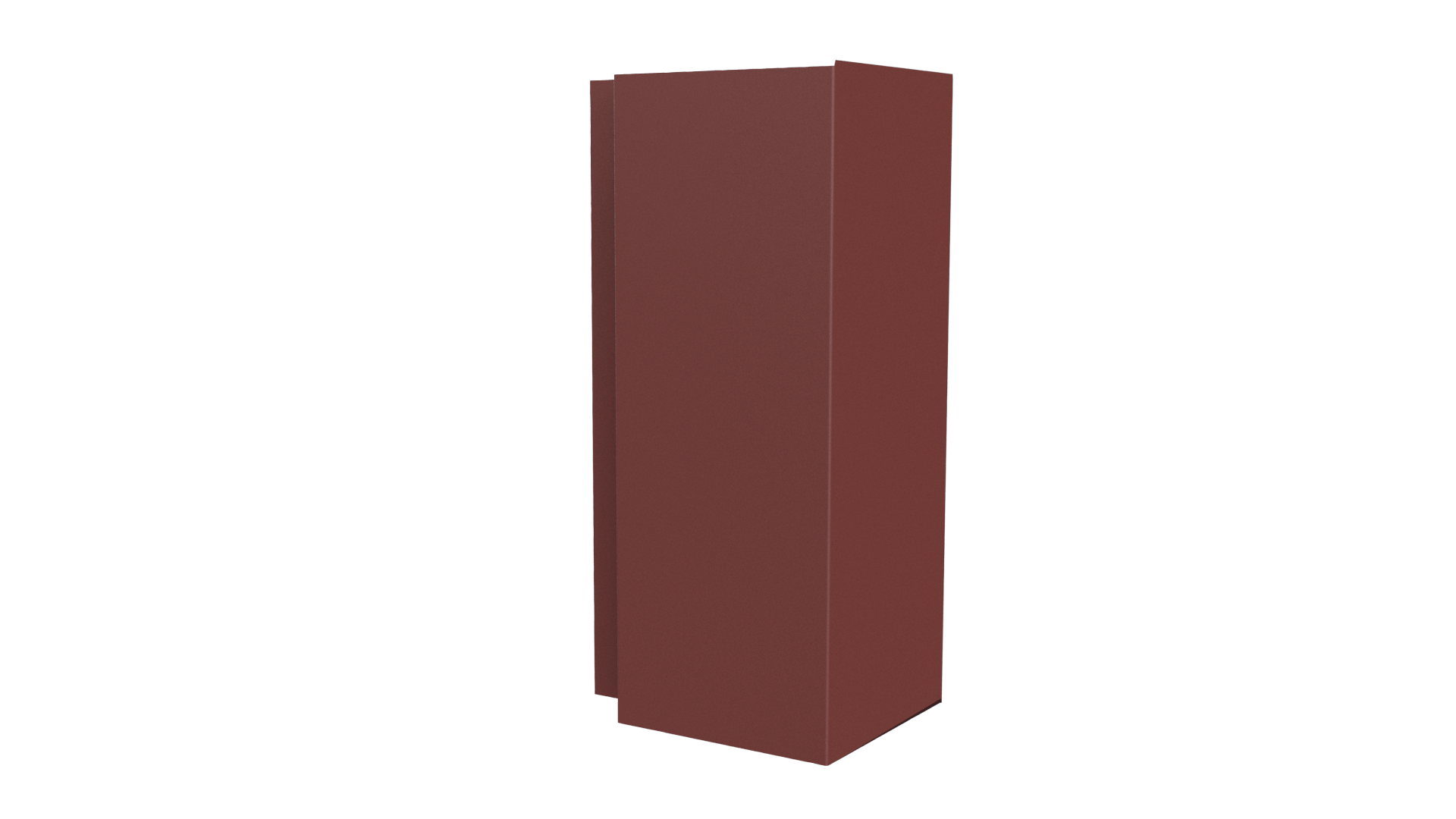 Планка угла наружного сложная Блок-хаус 110x110x2000 мм, 3009 оксид красный матовый