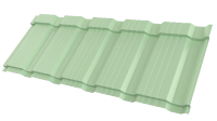 Профиль Пегас 1185/1150x0,4 мм, 6019 бело-зеленый глянцевый