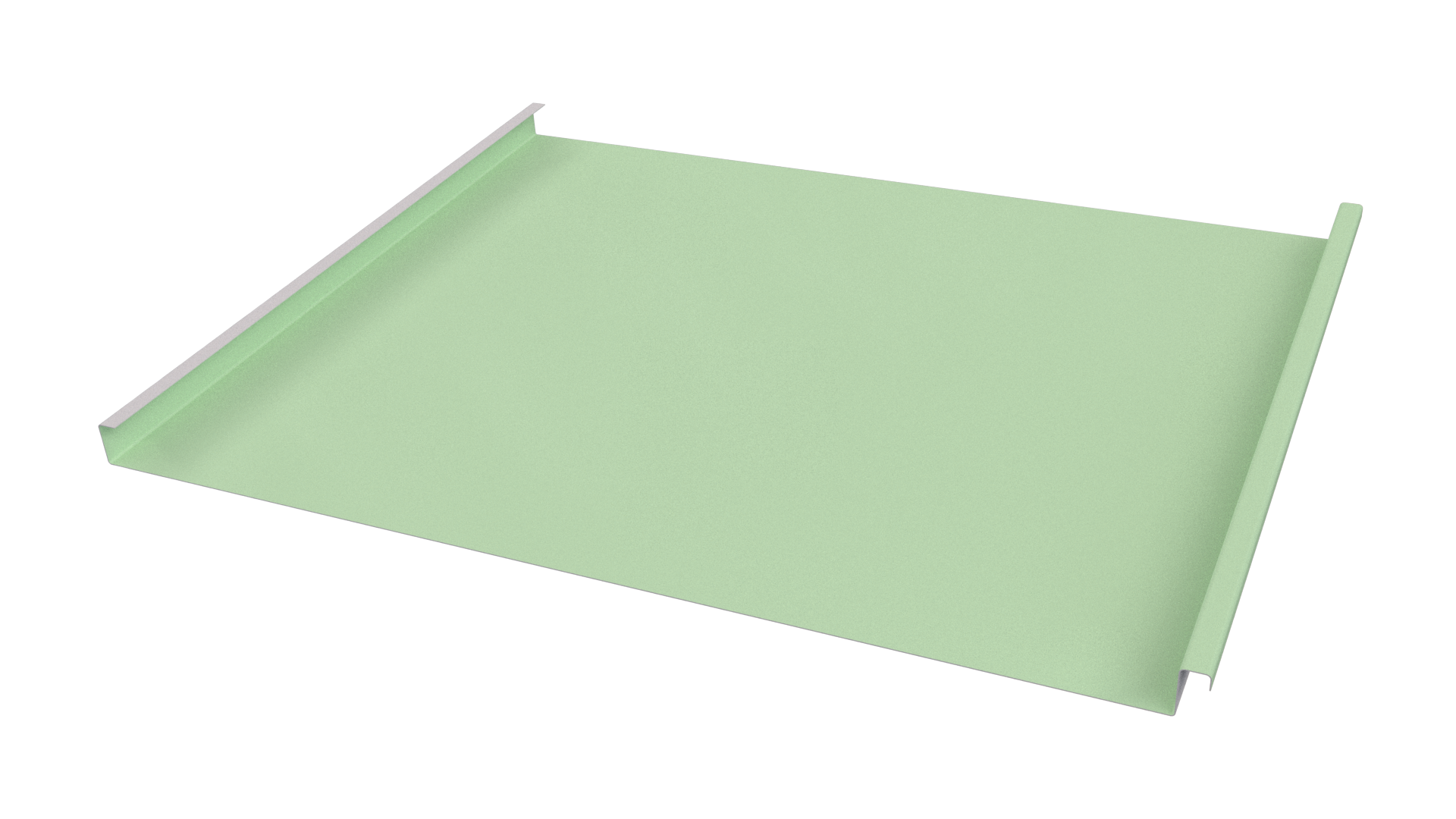 Фальцевая кровля 562/550x0,5 мм, 6019 бело-зеленый глянцевый