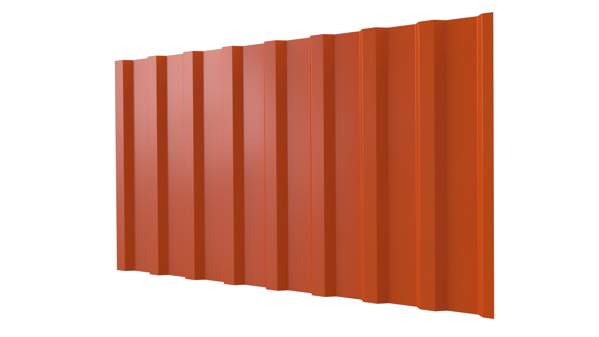 Профнастил С20B 1150/1100x0,4 мм эконом, 2004 оранжевый глянцевый