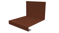 Планка примыкания нижняя к трубе фальц 140x200 мм, 8004 медно-коричневый глянцевый