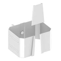 Держатель трубы 76x102 мм, 9003 сигнальный белый