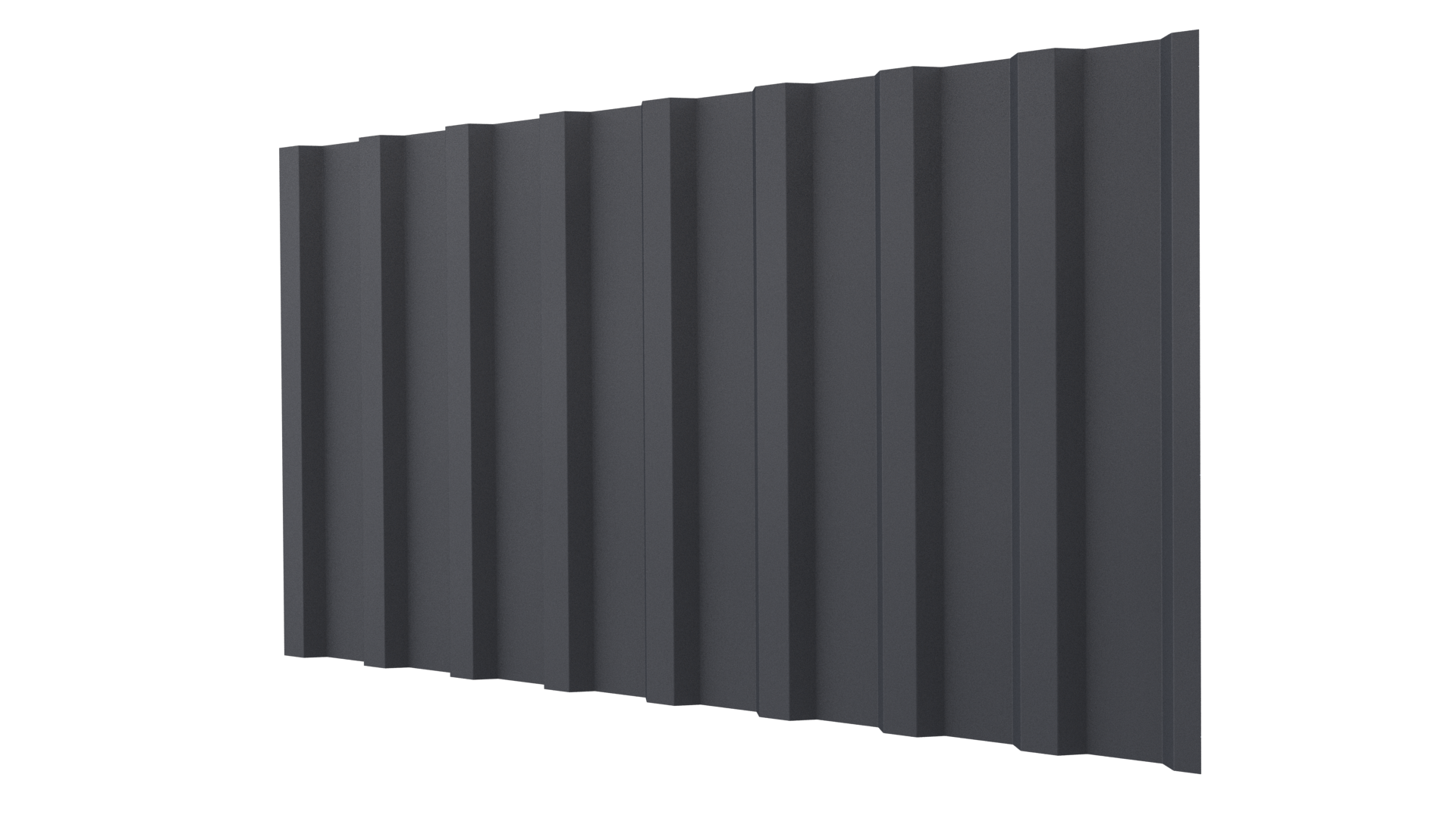 Профнастил С20B 1150/1100x0,45 мм, 7024 графитовый серый матовый