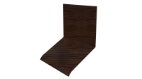 Планка примыкания верхняя к стене фальц 150x130x20 мм, Античный дуб 3D