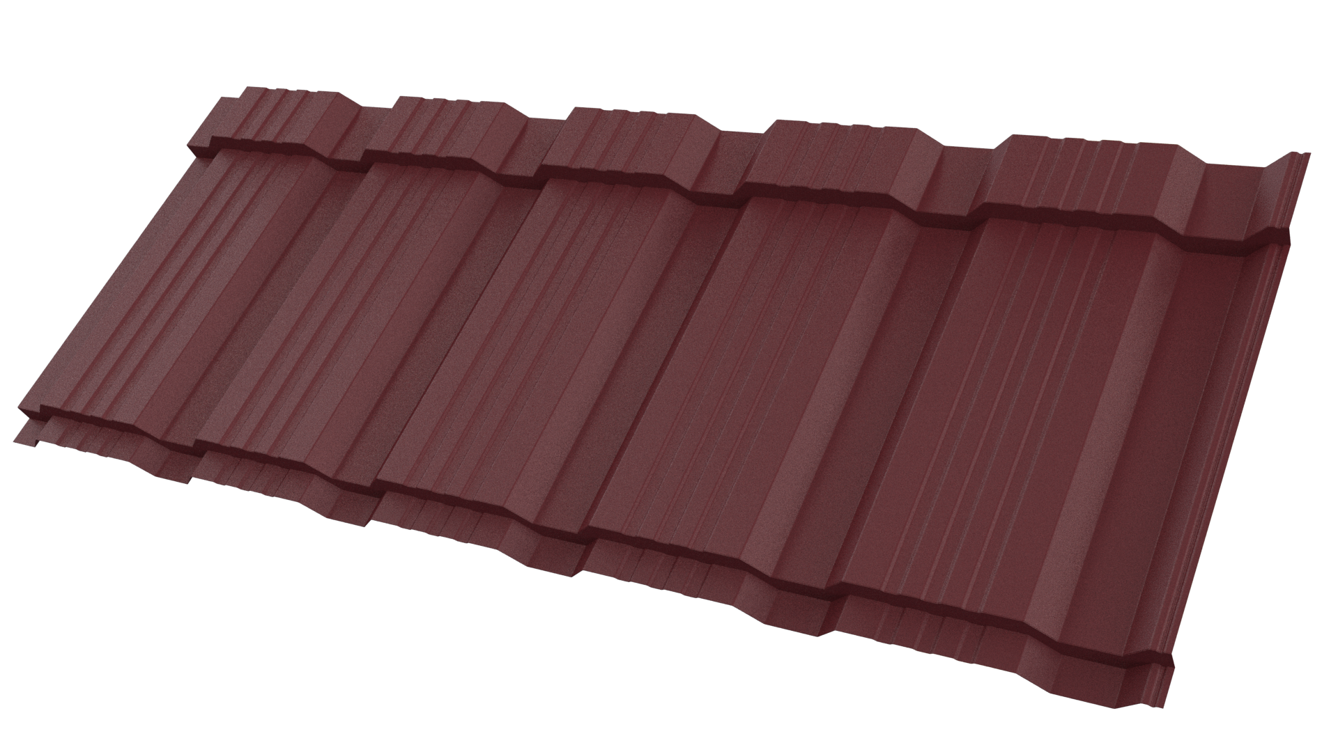 Металлочерепица Каскад 1195/1130x0,5 мм, 3005 винно-красный матовый