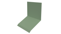 Планка примыкания верхняя к стене фальц 150x130x20 мм, 6019 бело-зеленый глянцевый