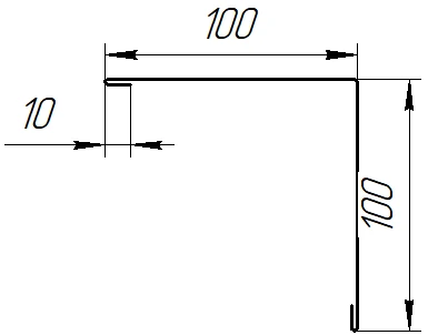 Угол наружний 100x100x2000 мм, 3009 оксид красный глянцевый