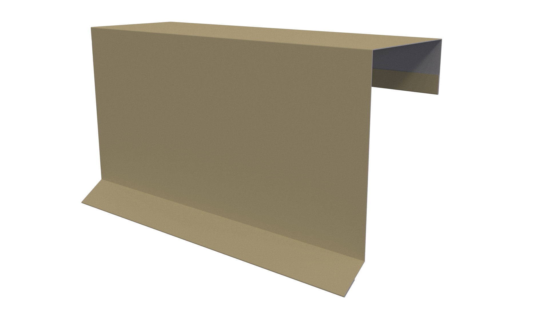 Планка торцевая фальц 65x97 мм, 1014 слоновая кость глянцевый