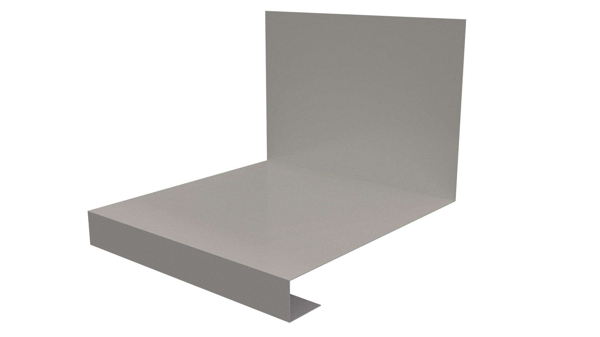 Планка примыкания нижняя к трубе фальц 140x200 мм, 9002 светло-серый глянцевый