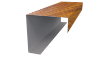 Декоративная накладка угловая 20x60x60x20 мм, Золотистый дуб 3D