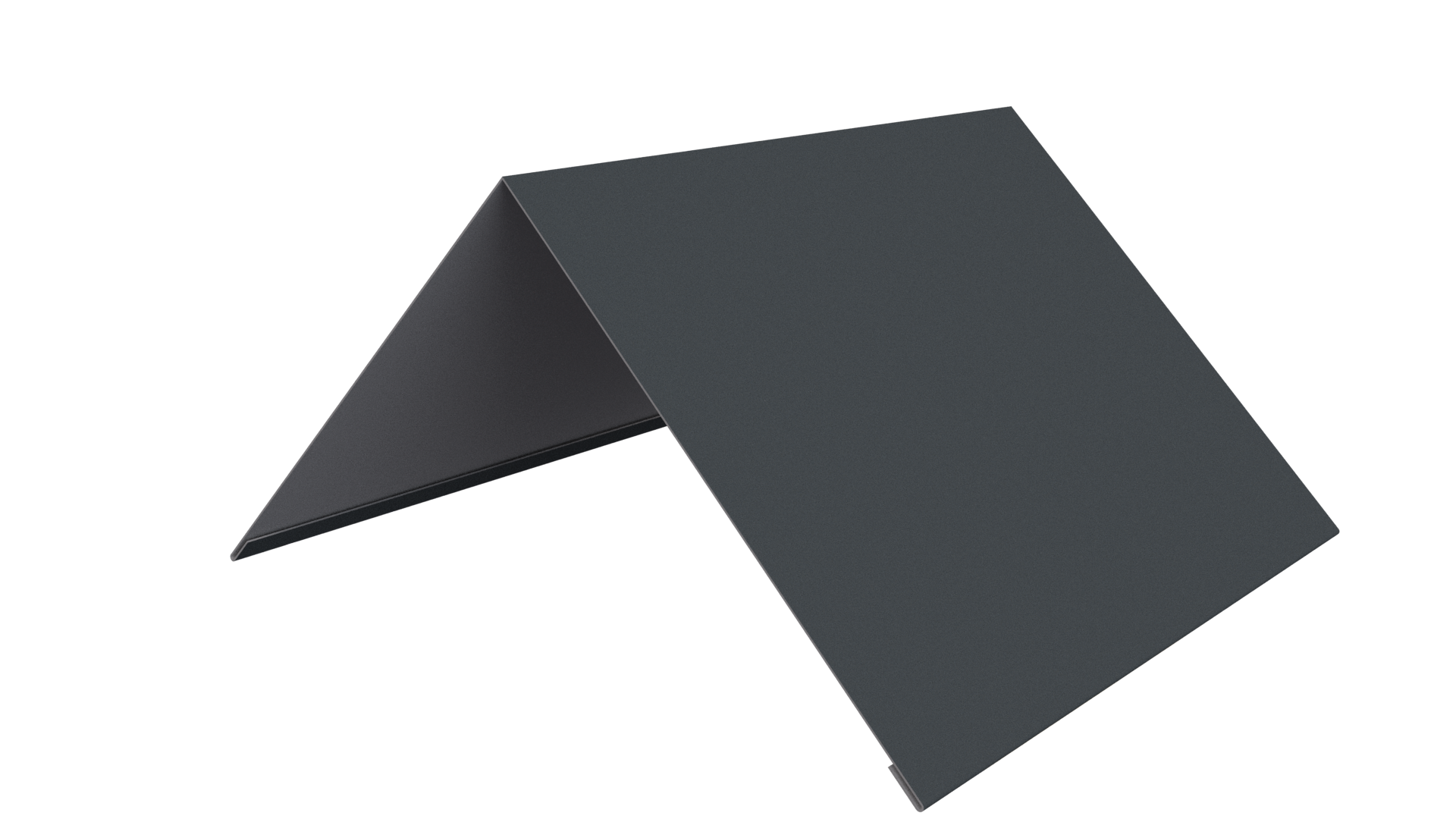 Конёк простой 150x150x2000 мм, 7011 железно-серый глянцевый
