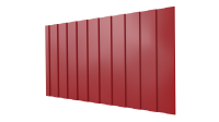Профнастил С8 1200/1150x0,65 мм, 3020 транспортный красный глянцевый