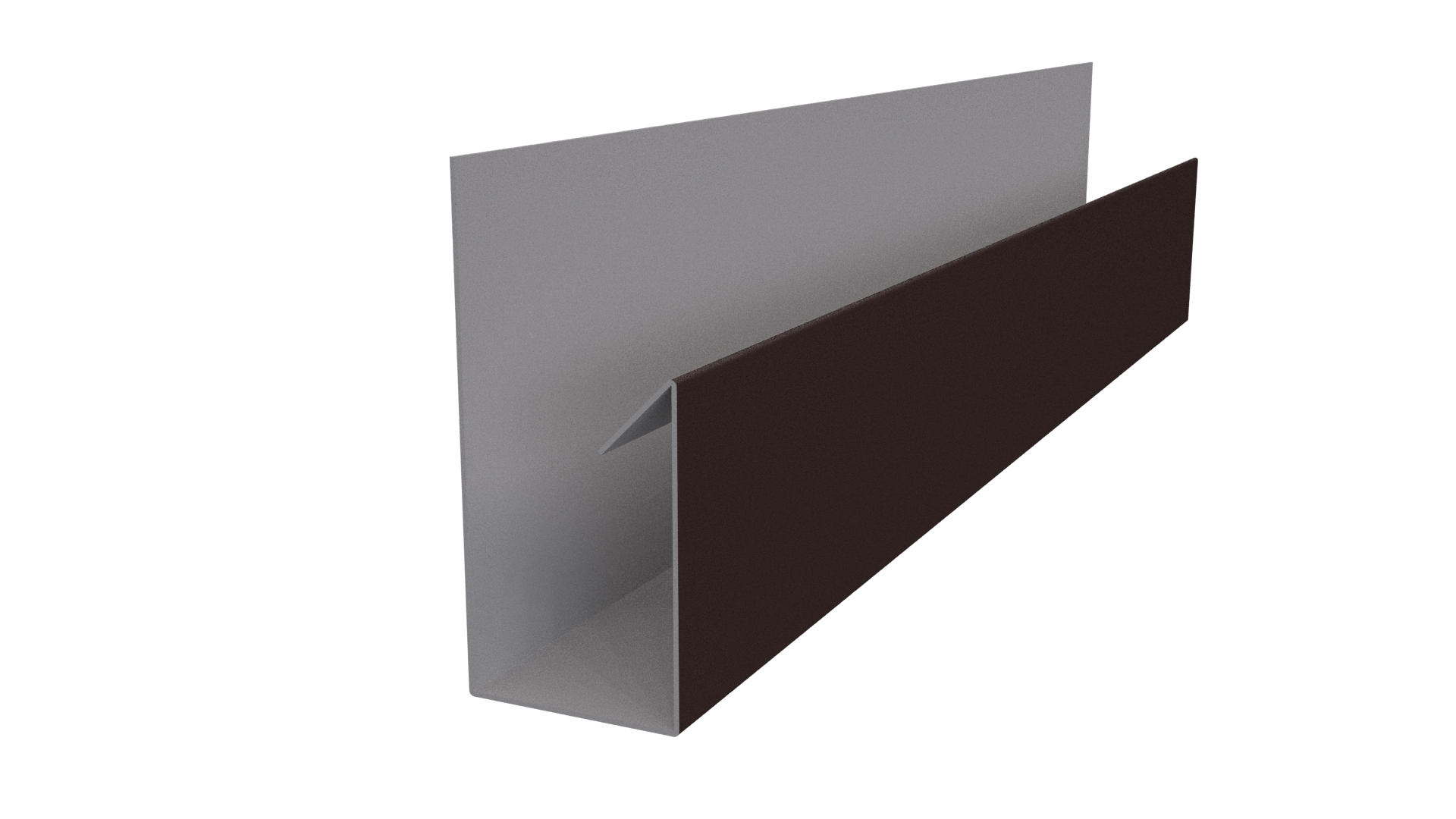 Планка П-образная 30x20x2000 мм, 8017 шоколадно-коричневый матовый