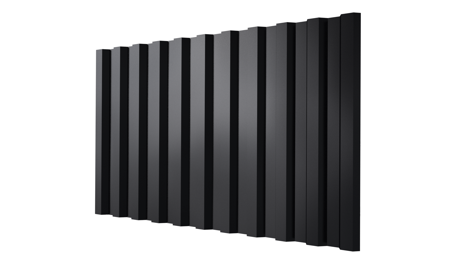 Профнастил С21 1051/1000x0,5 мм, 9005 черный янтарь глянцевый