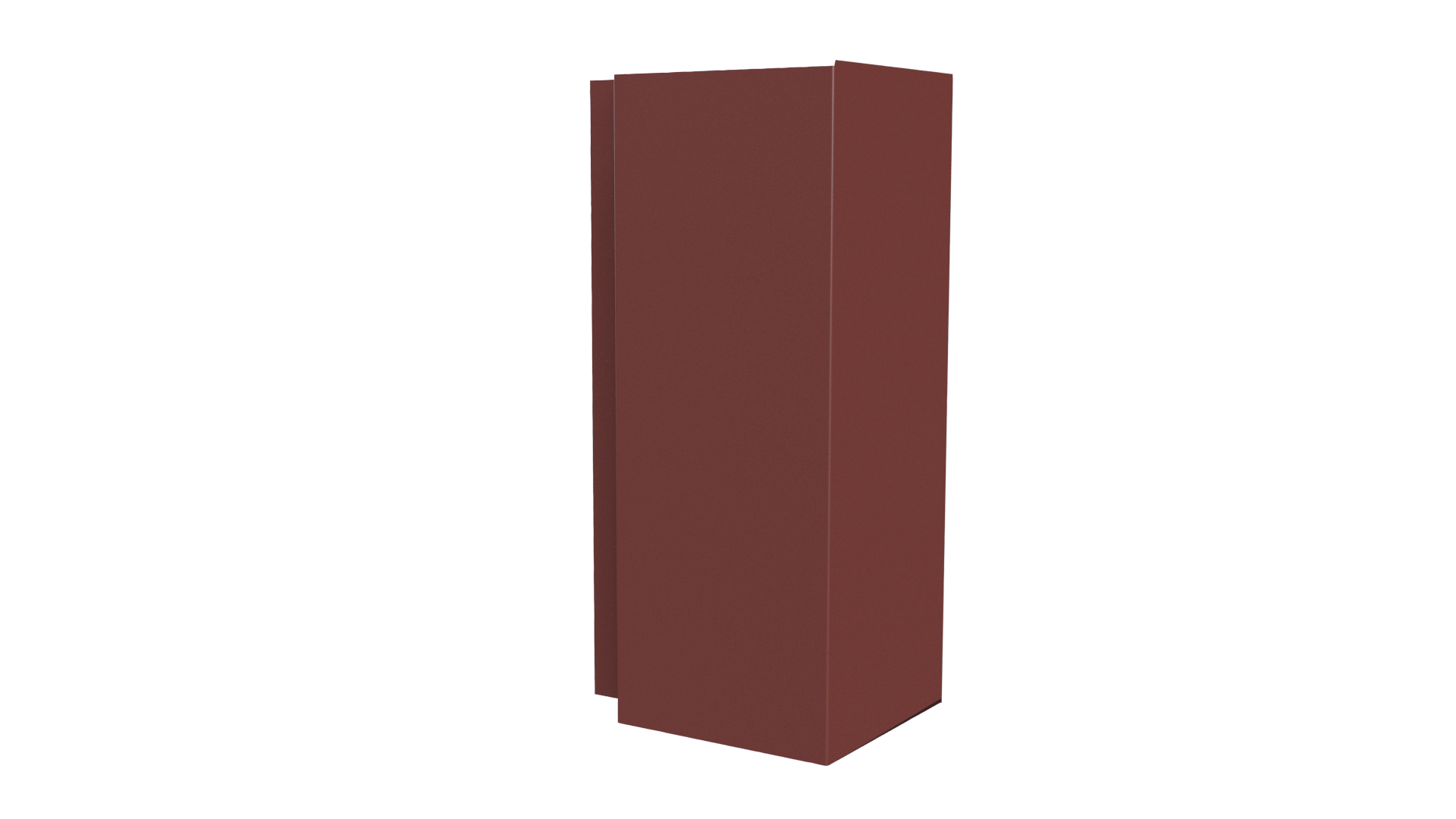 Планка угла наружного сложная Блок-хаус 110x110x2000 мм, 3009 оксид красный глянцевый