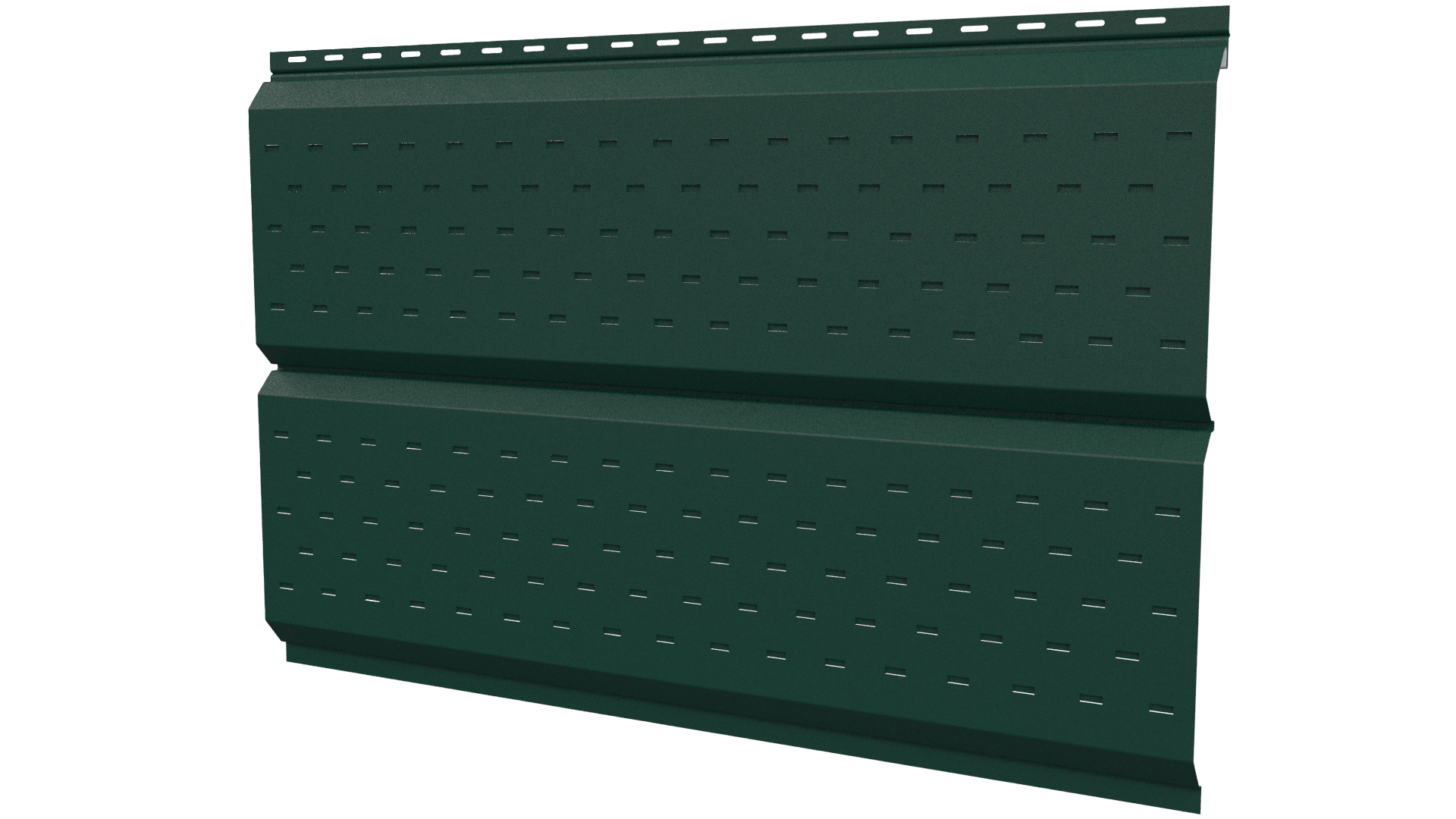 Софит Л-брус перфорированный 264/241x0,5 мм, 6005 зеленый мох матовый
