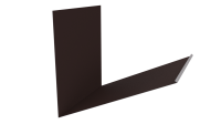 Планка примыкания верхняя к трубе фальц 250x210 мм, 8017 шоколадно-коричневый PUR Pruf