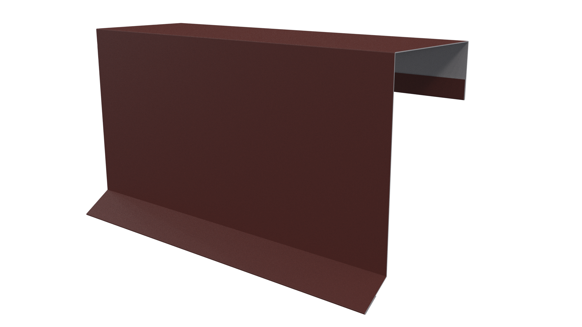 Планка торцевая фальц 65x97 мм, 3009 оксид красный матовый