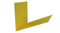Планка примыкания верхняя к трубе фальц 250x210 мм, 1018 цинково-желтый глянцевый
