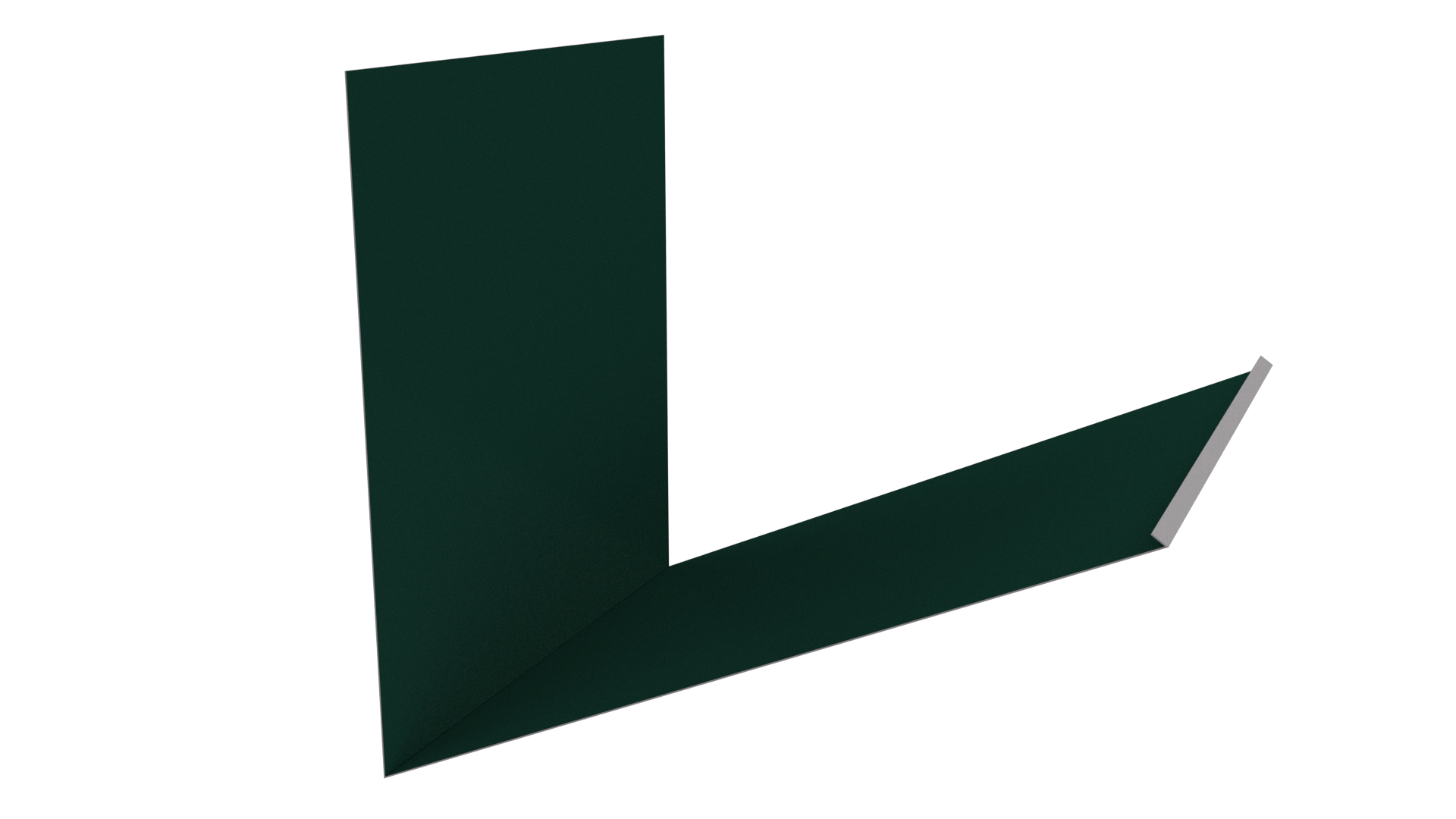 Планка примыкания верхняя к трубе фальц 250x210 мм, 6005 зеленый мох глянцевый