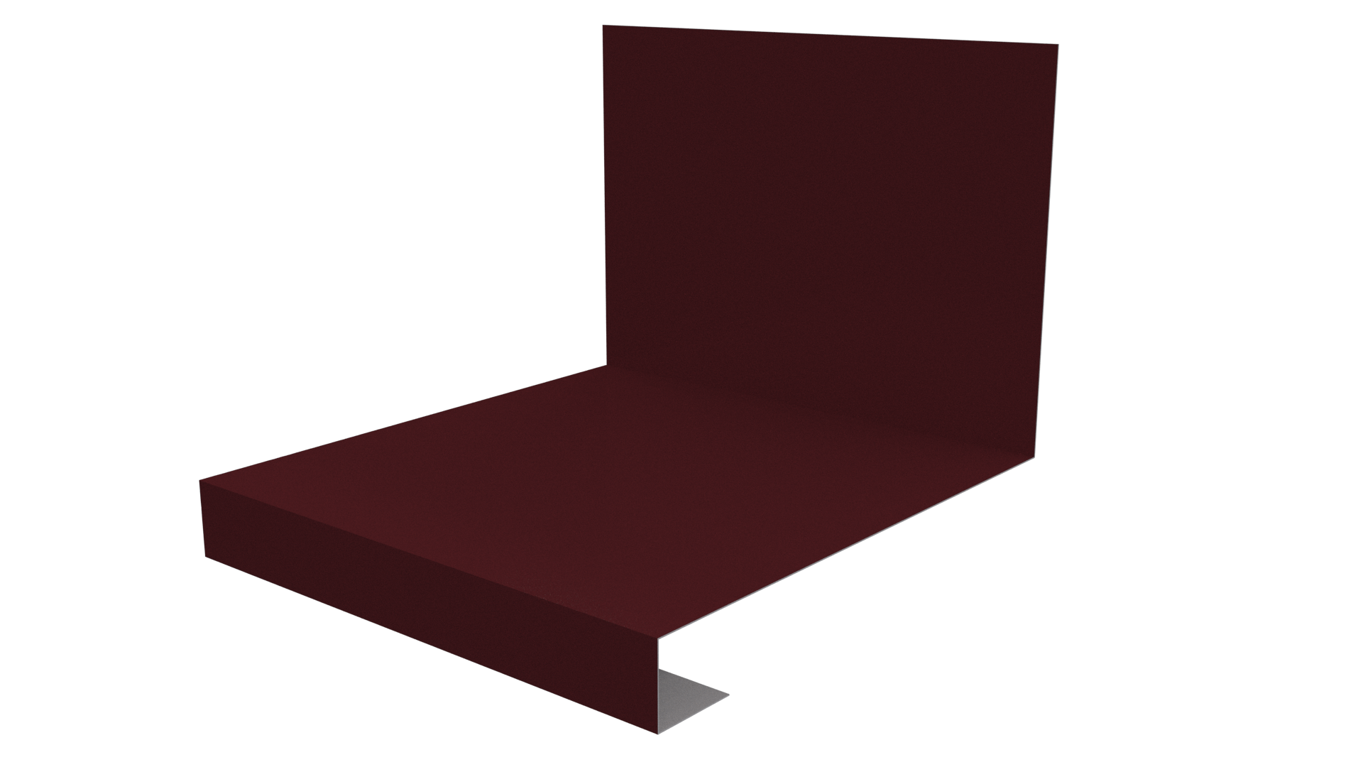 Планка примыкания нижняя к трубе фальц 140x200 мм, 3005 винно-красный глянцевый