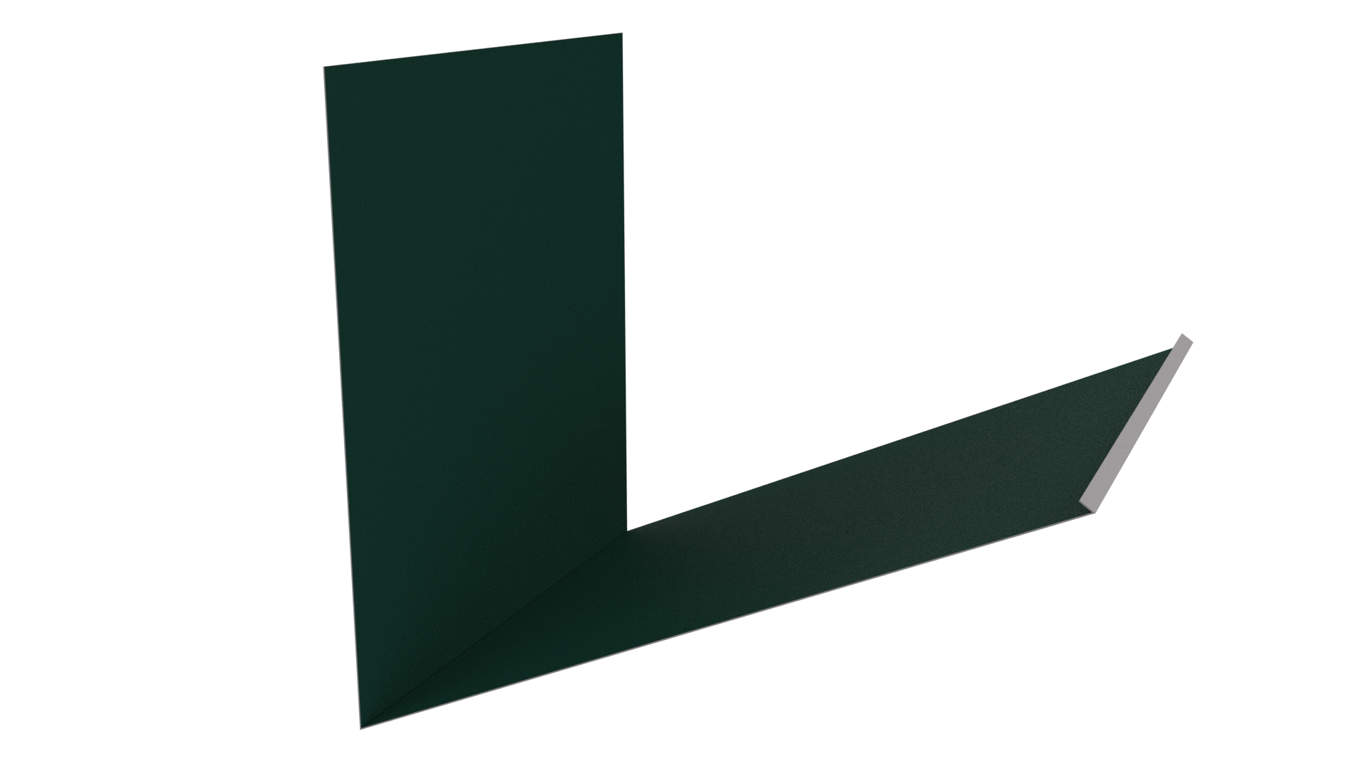 Планка примыкания верхняя к трубе фальц 250x210 мм, 6005 зеленый мох матовый