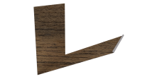 Планка примыкания верхняя к трубе фальц 250x210 мм, Дуб Сантана 3D