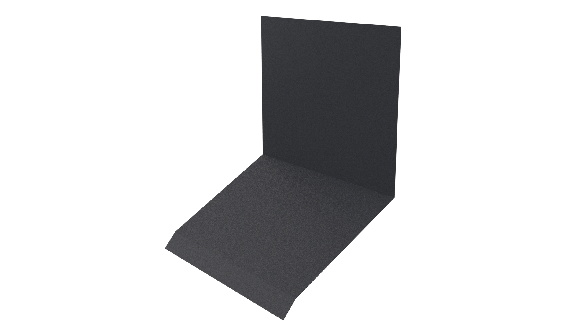 Планка примыкания верхняя к стене фальц 150x130x20 мм, 7024 графитовый серый матовый