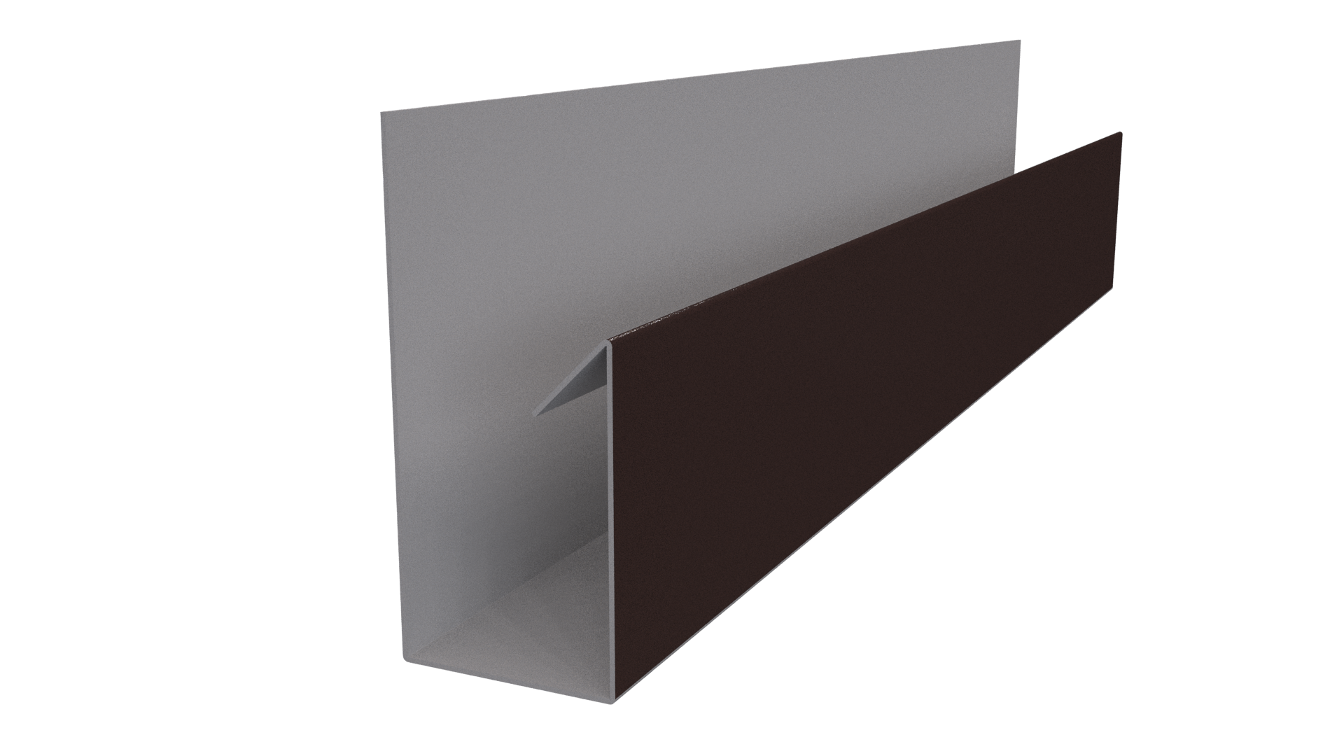 Планка П-образная 30x20x2000 мм, 8017 шоколадно-коричневый PUR Pruf
