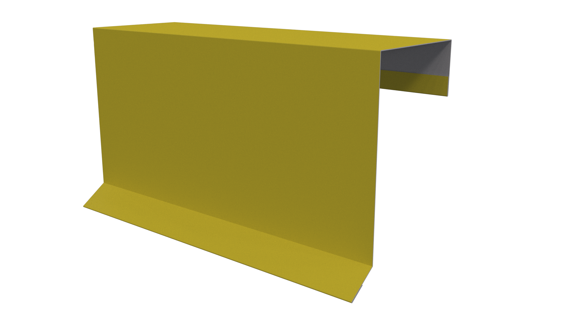 Планка торцевая фальц 65x97 мм, 1018 цинково-желтый глянцевый