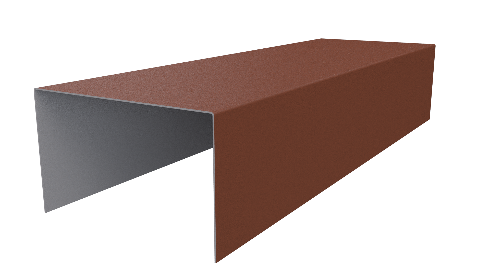 Крышка 40x65x40 мм, 8004 медно-коричневый матовый