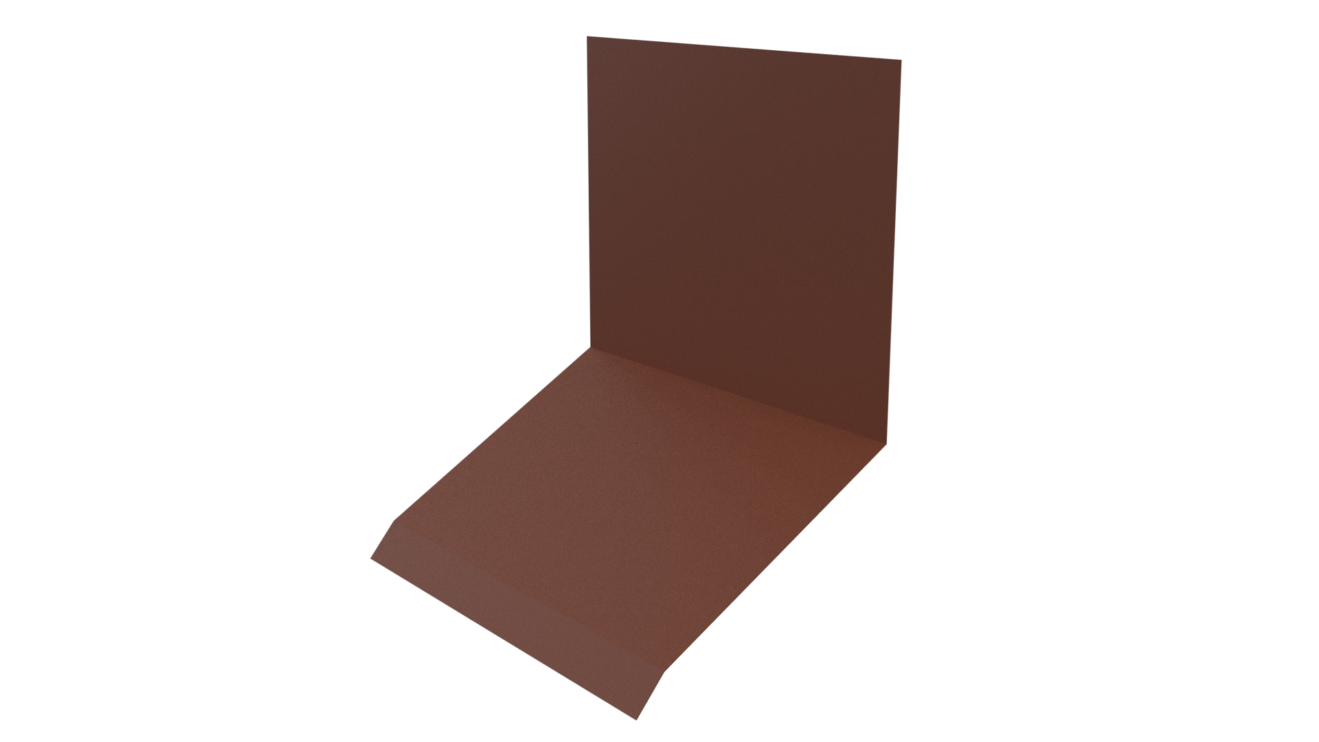 Планка примыкания верхняя к стене фальц 150x130x20 мм, 8004 медно-коричневый матовый