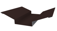 Планка ендовы верхняя 76x76x2000 мм, 8017 шоколадно-коричневый PUR Pruf