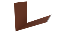 Планка примыкания верхняя к трубе фальц 250x210 мм, 8004 медно-коричневый матовый