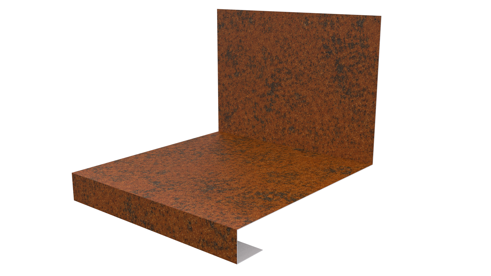 Планка примыкания нижняя к трубе фальц 140x200 мм, Картэн