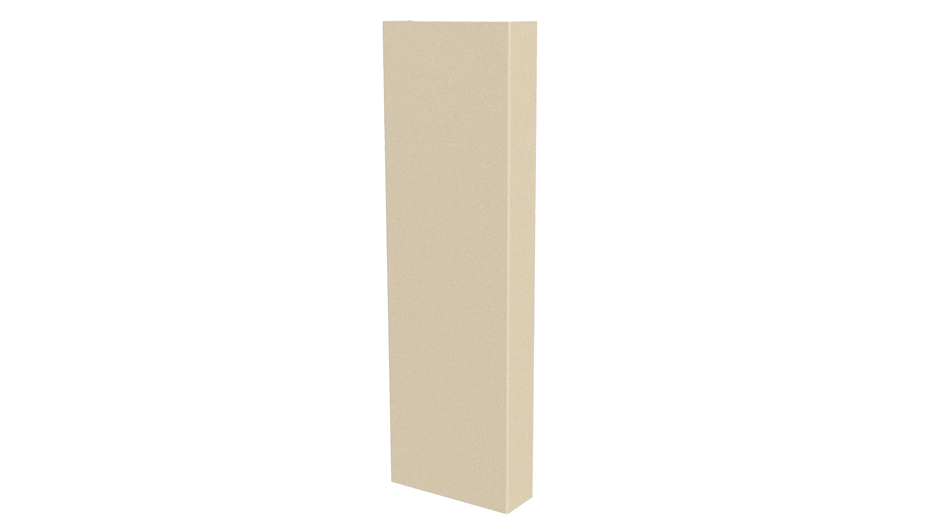 Декоративная накладка 20x60x20 мм, 1015 св. слоновая кость глянцевый