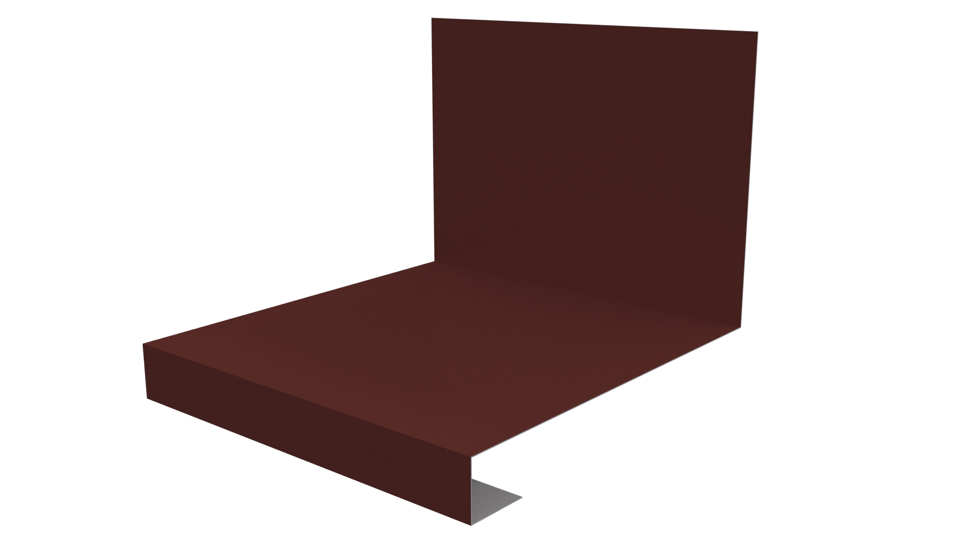 Планка примыкания нижняя к трубе фальц 140x200 мм, 3009 оксид красный глянцевый