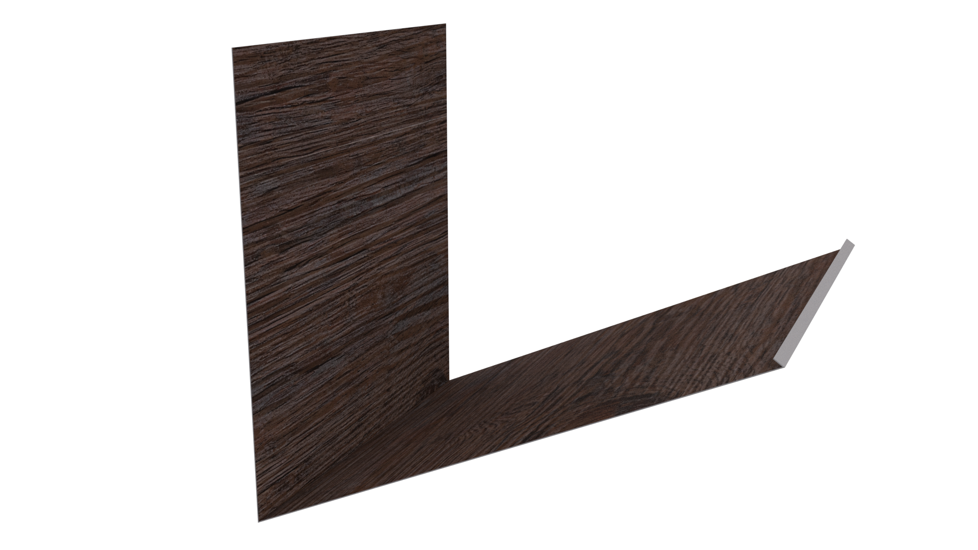 Планка примыкания верхняя к трубе фальц 250x210 мм, Морёный дуб 3D
