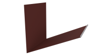 Планка примыкания верхняя к трубе фальц 250x210 мм, 3009 оксид красный матовый