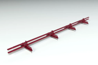 Снегозадержатель PROMO ZN 40x20 (овал) 3,0м Ral 3005 винно-красный