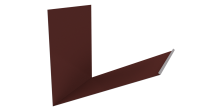 Планка примыкания верхняя к трубе фальц 250x210 мм, 3009 оксид красный глянцевый