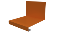 Планка примыкания нижняя к трубе фальц 140x200 мм, 2011 насыщенный оранжевый глянцевый