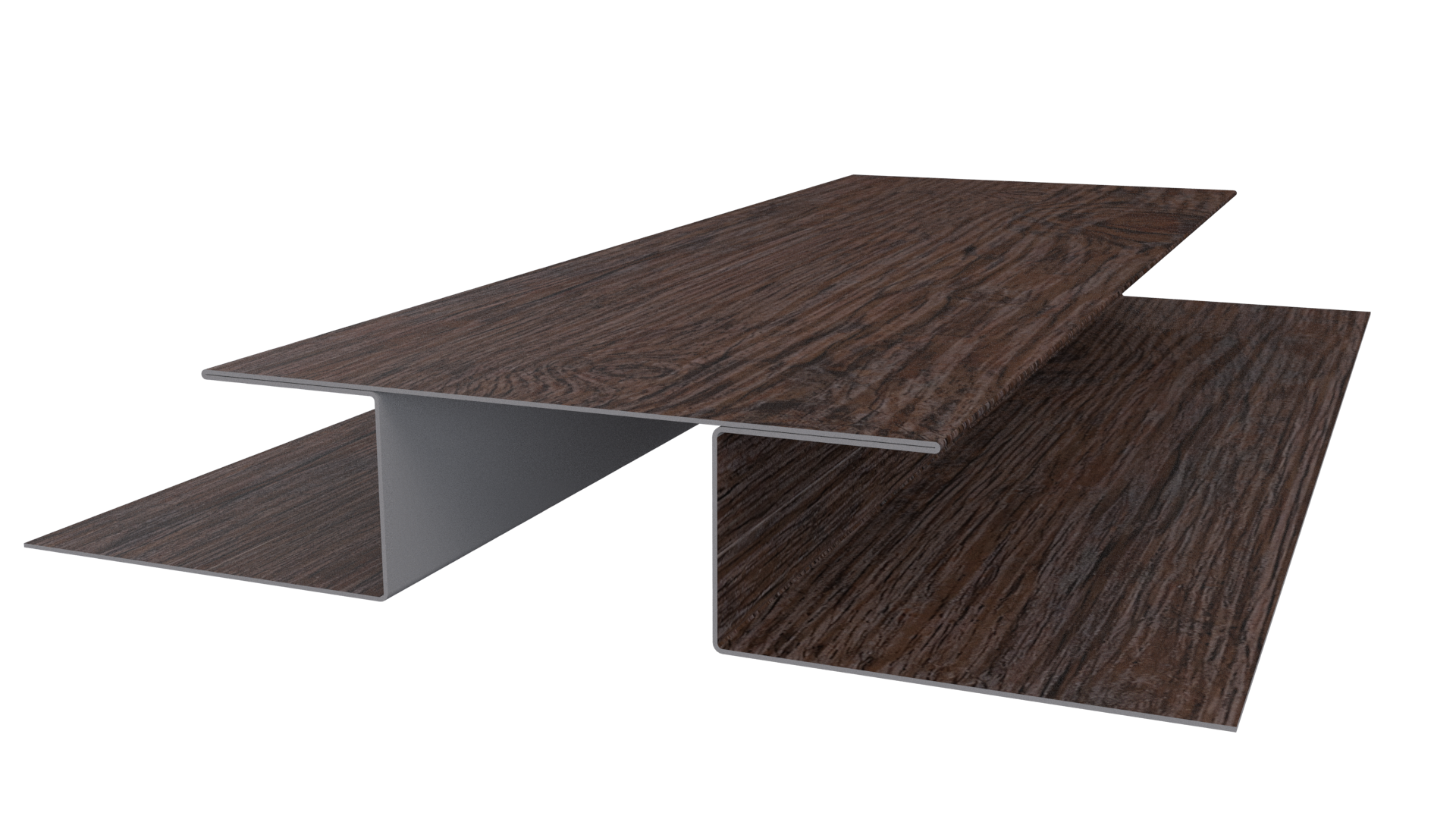 Планка стыковочная сложная Блок-хаус 110x2000 мм, Морёный дуб 3D