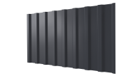 Профнастил С20B 1150/1100x0,4 мм эконом, 7024 графитовый серый глянцевый