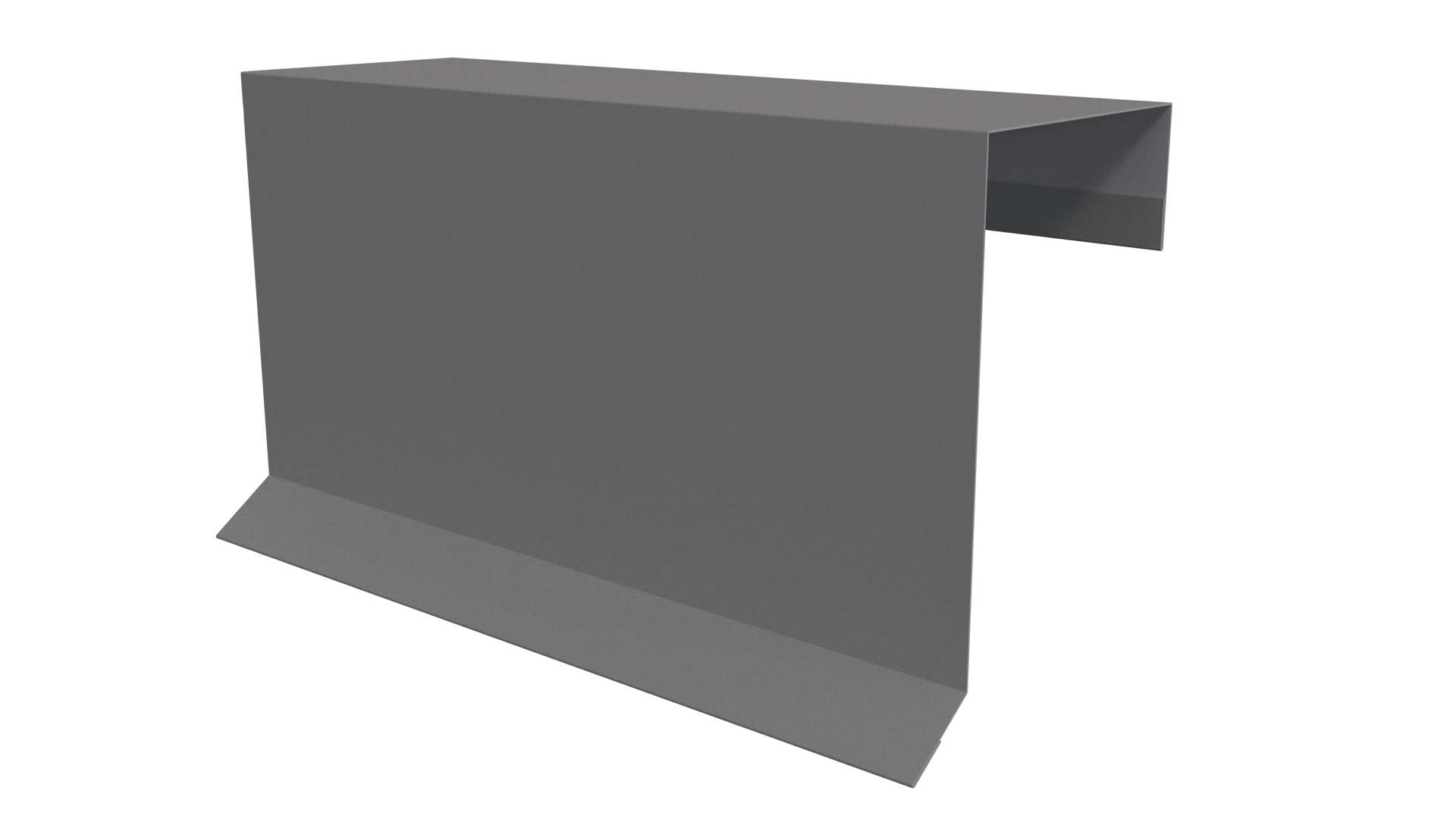 Планка торцевая фальц 65x97 мм, 9006 бело-алюминиевый глянцевый