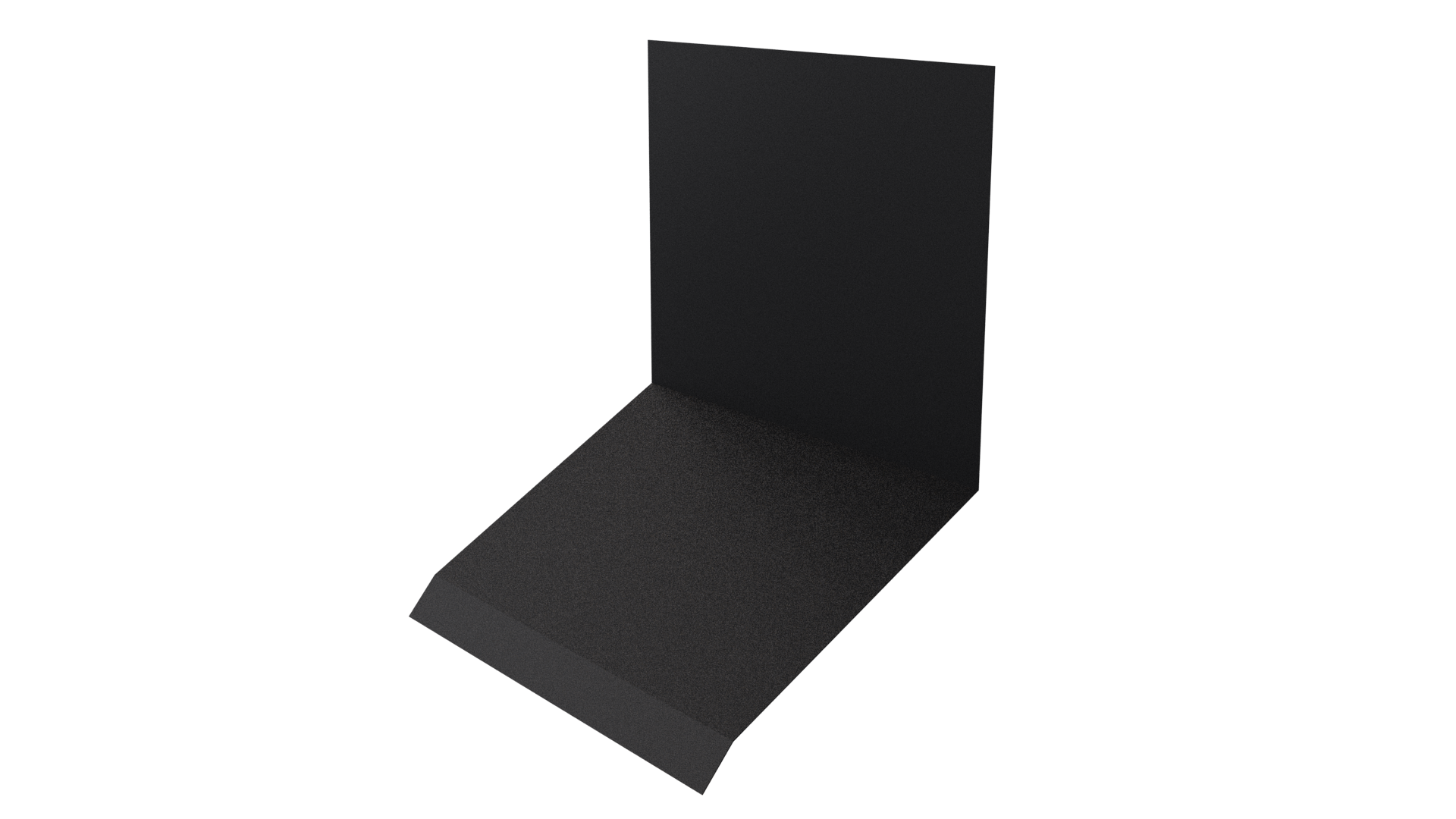 Планка примыкания верхняя к стене фальц 150x130x20 мм, 9005 черный янтарь стальной бархат